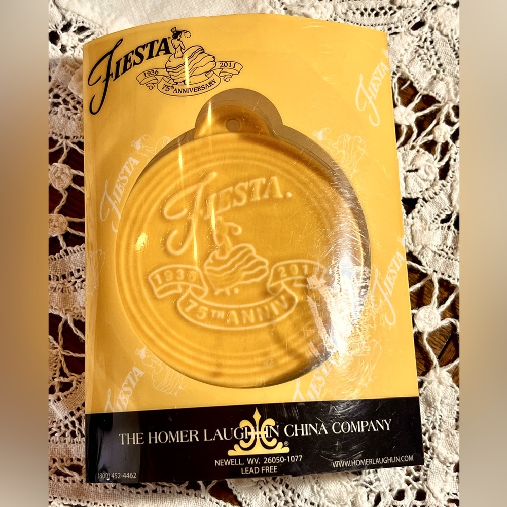 Fiesta Ornament 75th Anniversary Homer Laughlin Marigold